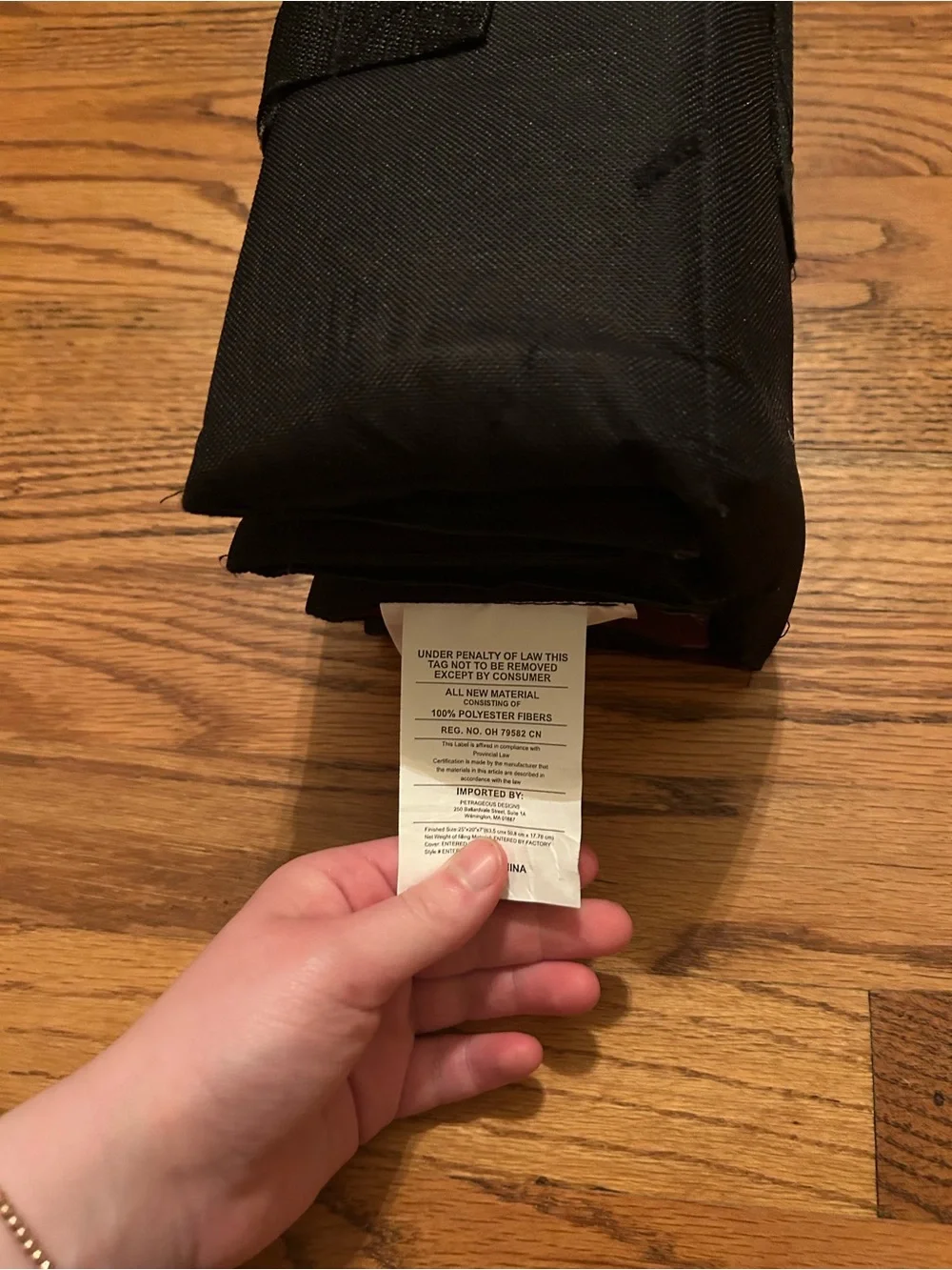 Eddie Bauer Roll Up Packable Foldable Black & Maroon Dog Bed Great for Traveling